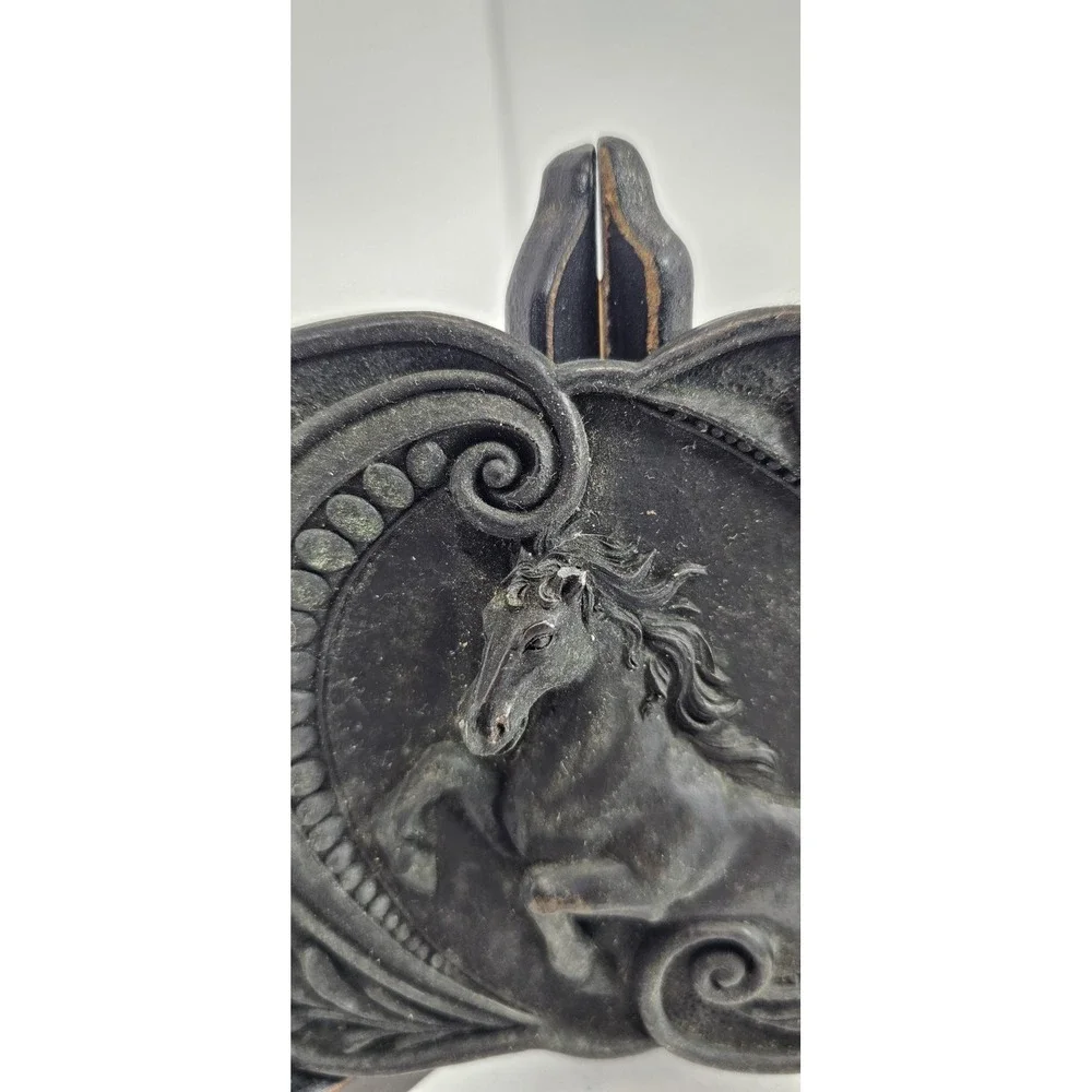 Home Interiors Gifts Buckle Plaque Wall Hanging Cowboy Rodeo Star Horse Resin 6
